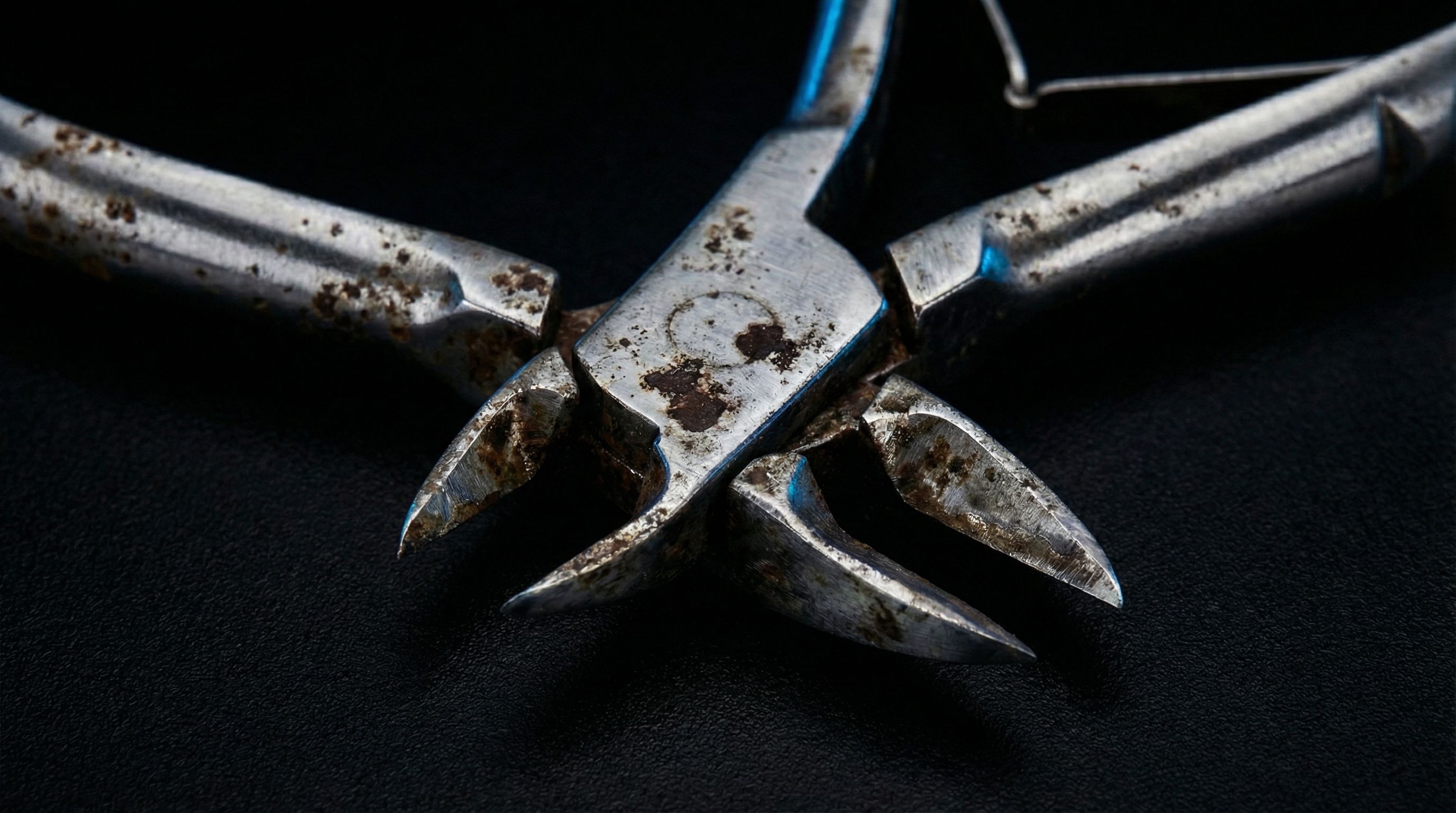 Alicate de cutícula antes da afiação