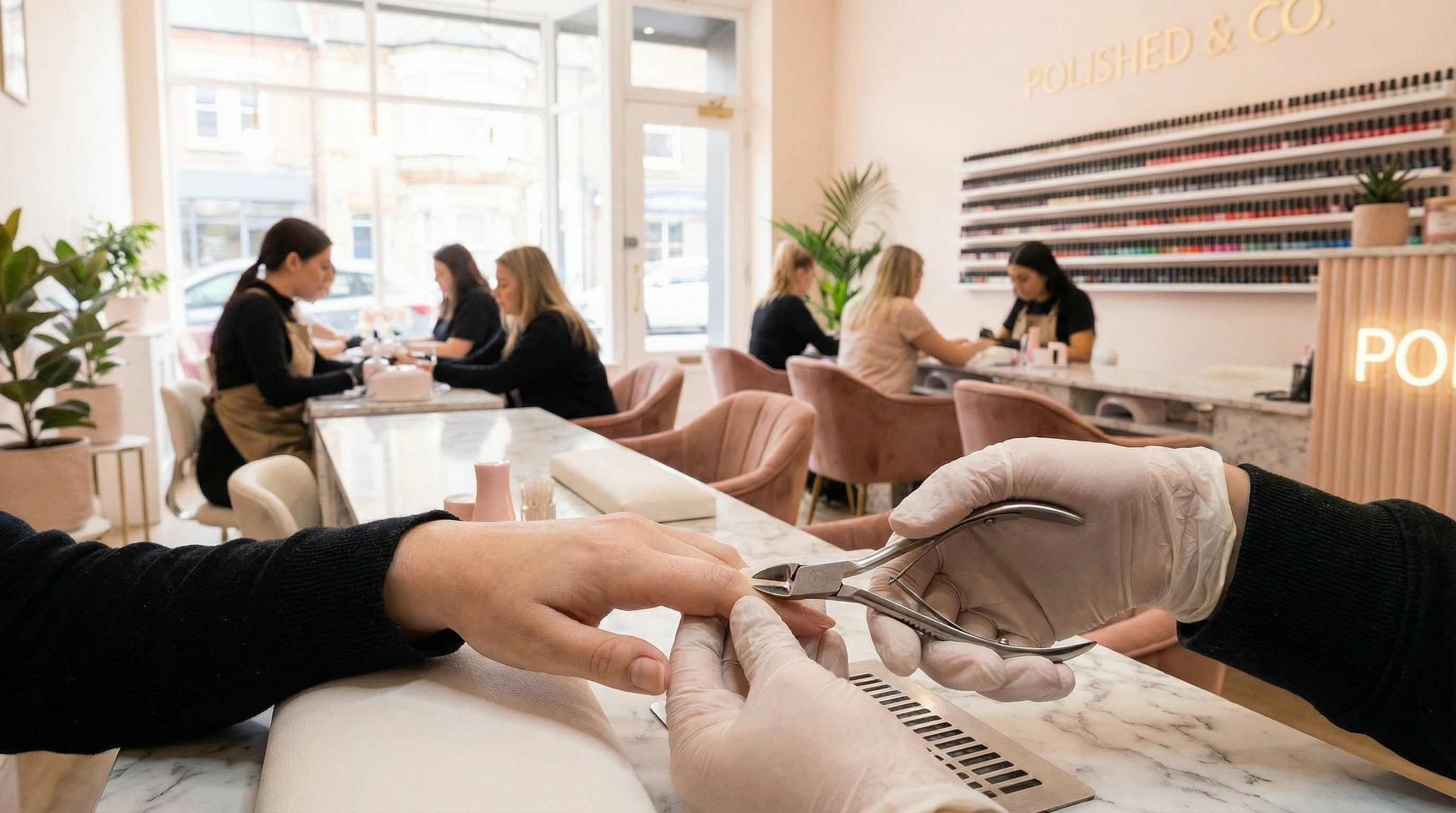 Espaço de manicure e pedicure